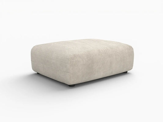 Fundas para sofás modulares modernos Matrix | Funda de pana beige para sofá otomano