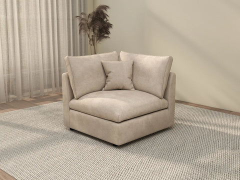 Sofás seccionales Deluxe Slope Cloud | Sofá individual de lino negro de una pieza, 101 cm, respaldo ajustable y cojines, monoplaza