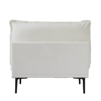 Deluxe Urban Cloud Sectional Sofas | 1-Piece Velvet Beige Single Sofa 1-Seater