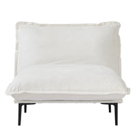 Deluxe Urban Cloud Sectional Sofas | 1-Piece Velvet Beige Single Sofa 1-Seater