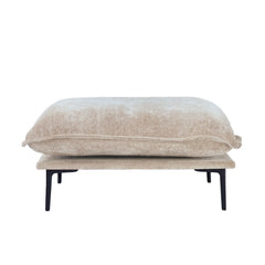 Deluxe Urban Cloud Sectional Sofas | 1-Piece Velvet Brown Ottoman