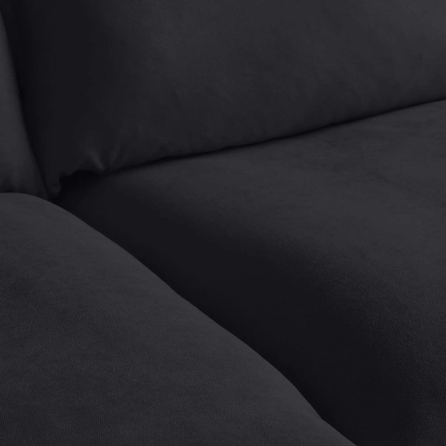 Sofás seccionales de lujo de lino Cloud | Loveseats de 2 piezas de algodón y lino negro