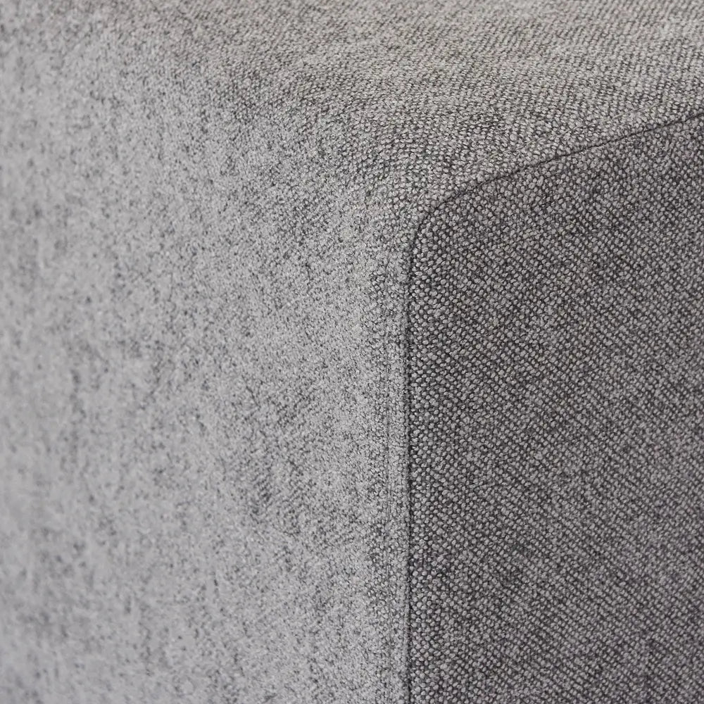 Deluxe Premium Cloud Sectional Sofa Covers | Light Grey Cotton and Linen Sofa Cover for 3-Seater with 3-Ottomans