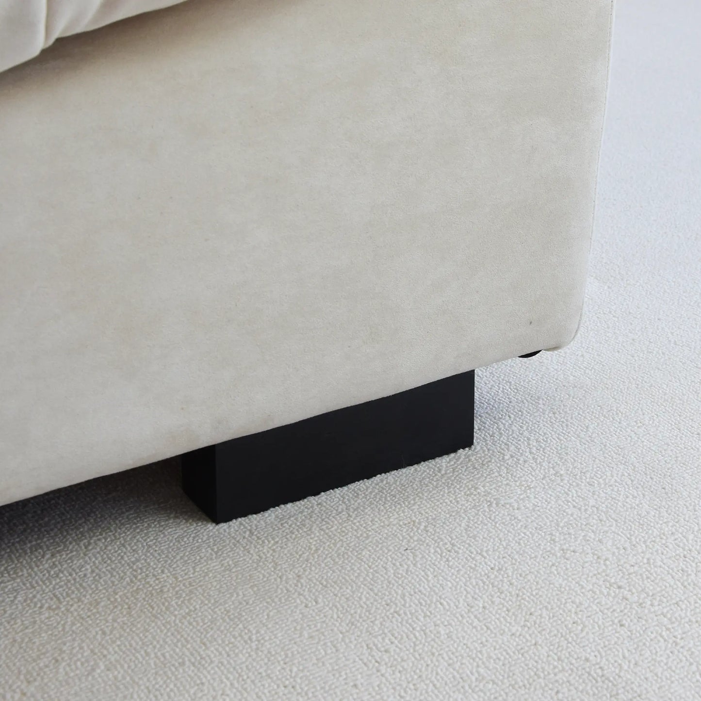Essential Loveseat Lazy Sofas | Beige Frosted Velvet Loveseats 2-seaters 105"