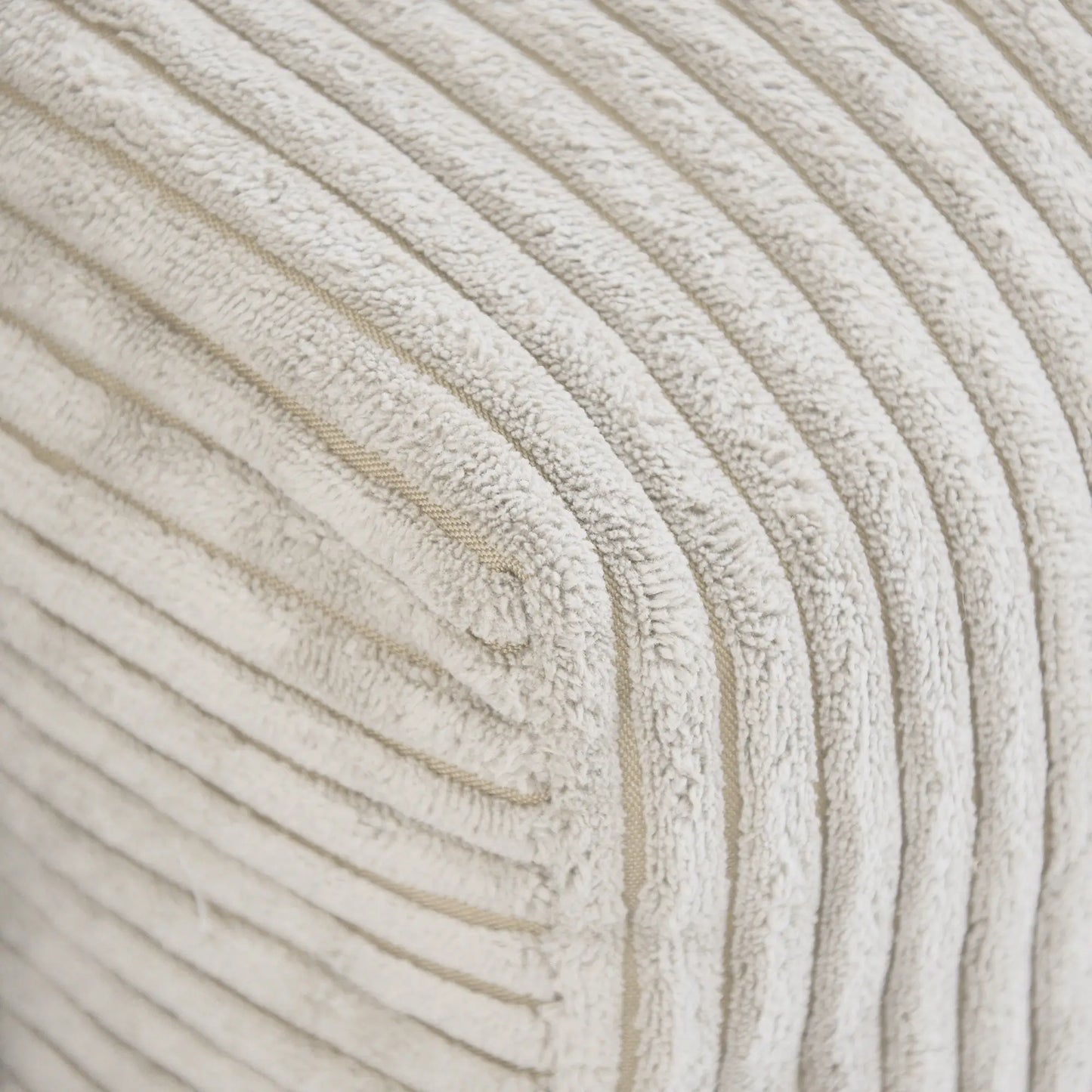 Matrix Modern Modular Sofas | 1-Piece Beige Corduroy Ottomans