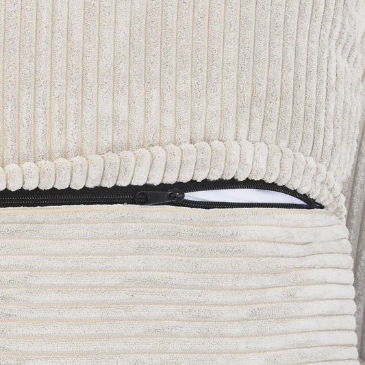 Fundas para sofás modulares modernos Matrix | Funda de pana beige para sofá de 2 plazas con otomana