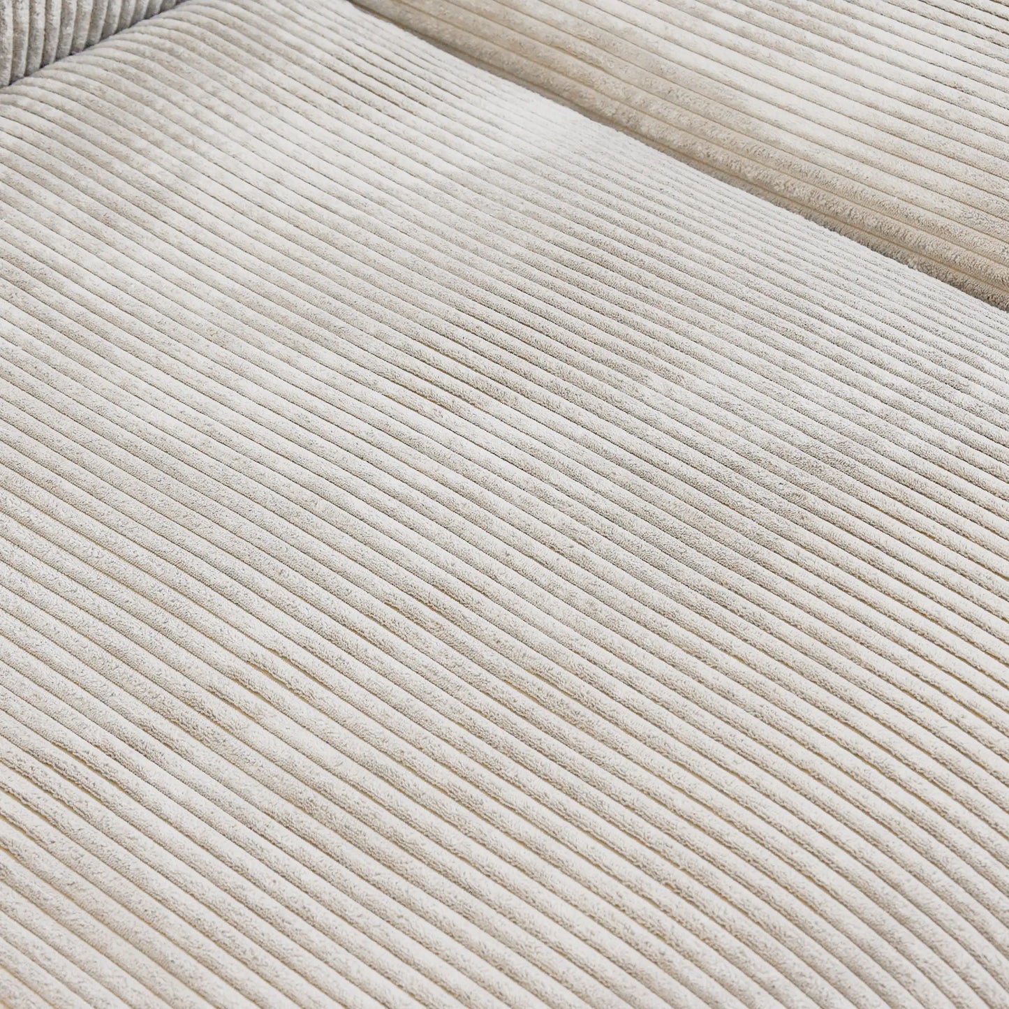 Matrix Modern Modular Sofas | Beige Corduroy Loveseats 2-seaters With Ottoman