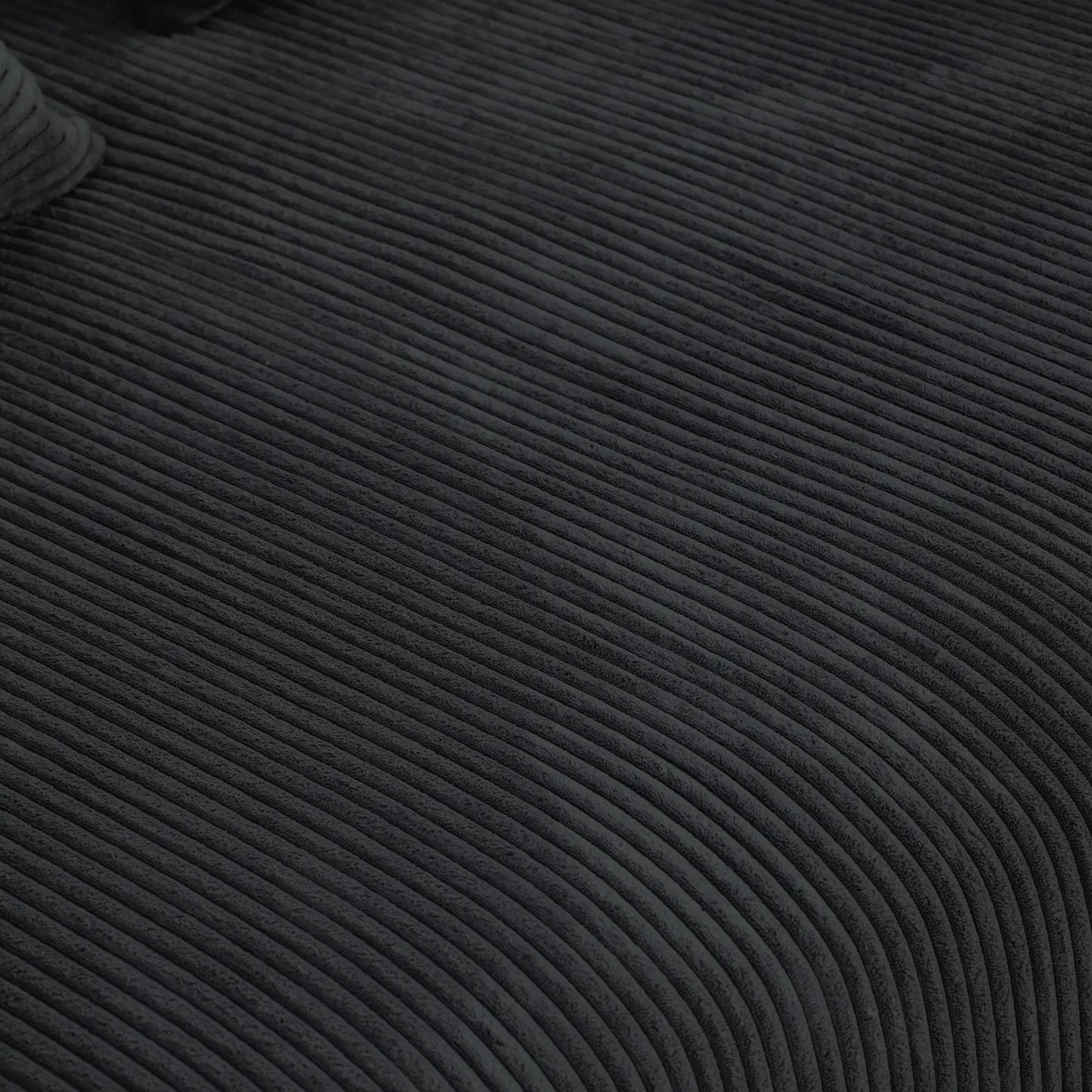 Matrix Modern Modular Sofas | Black Corduroy Ottomans