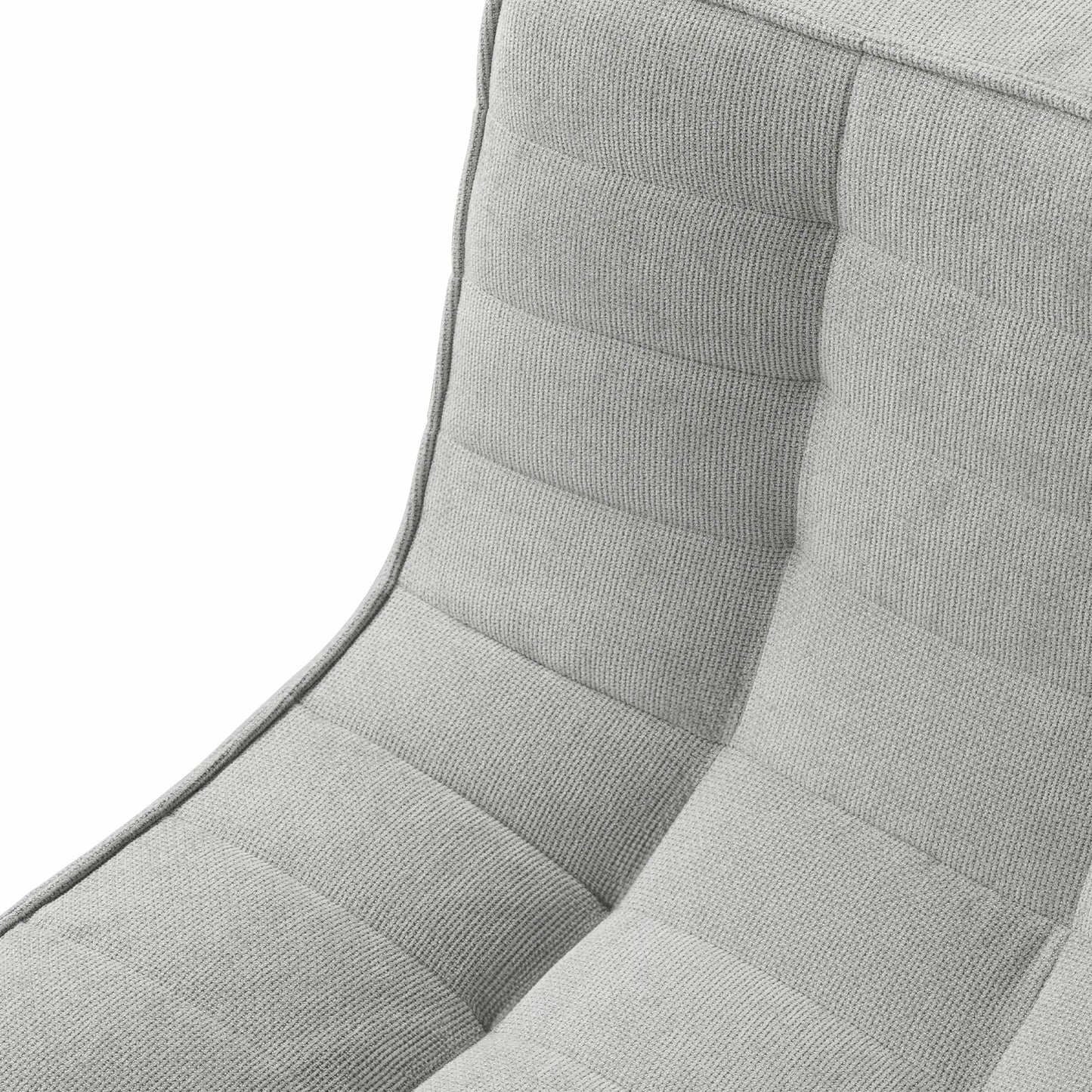 Essential Classic Floor Sofas | Light Grey Chenille and Linen Couch Sectionals 6-seaters