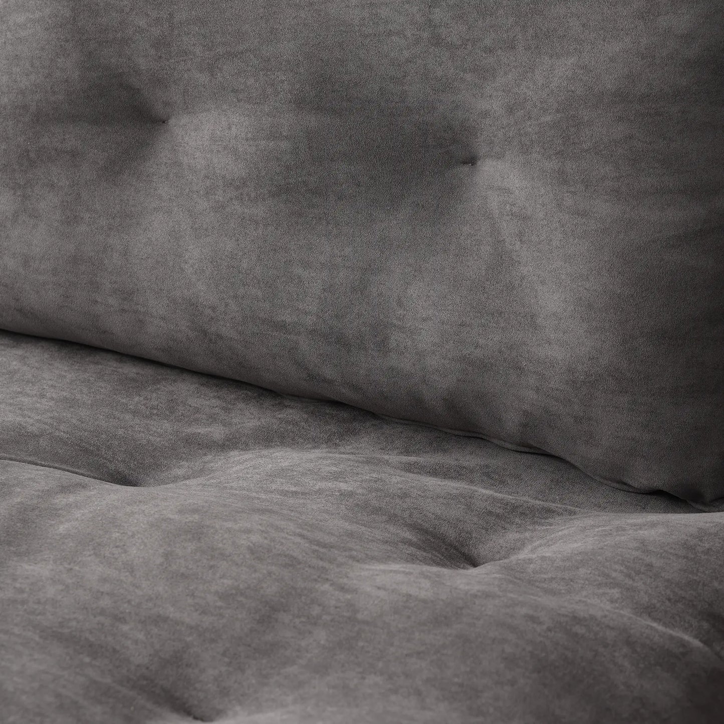 Deluxe Adjustable Cloud Sectional Sofas | Grey Frosted Velvet Loveseats 2-seaters