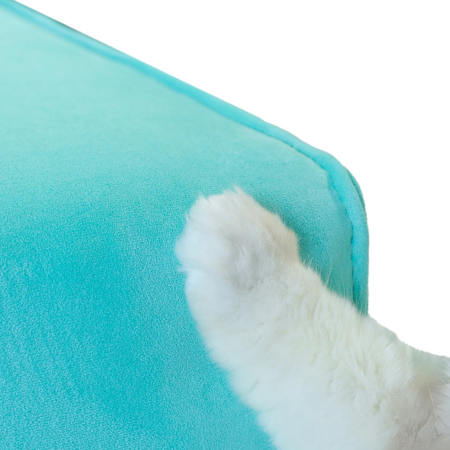 Deluxe Adjustable Cloud Sectional Sofas | Tiffany Blue Frosted Velvet L shaped Sectionals 4-seaters with 1 Ottoman