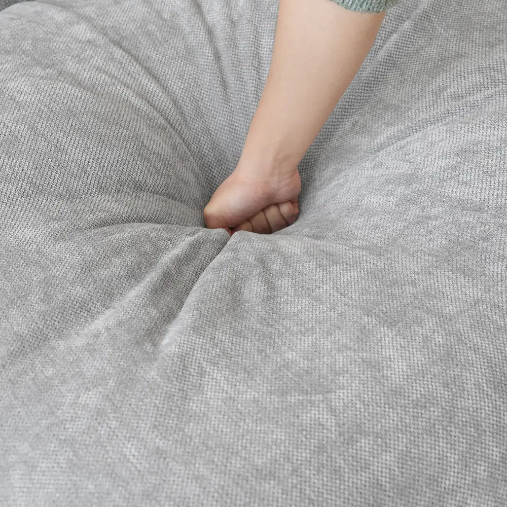 Deluxe Slope Cloud Sectional Sofas | Light Grey Linen Couch Sectionals 3-seaters