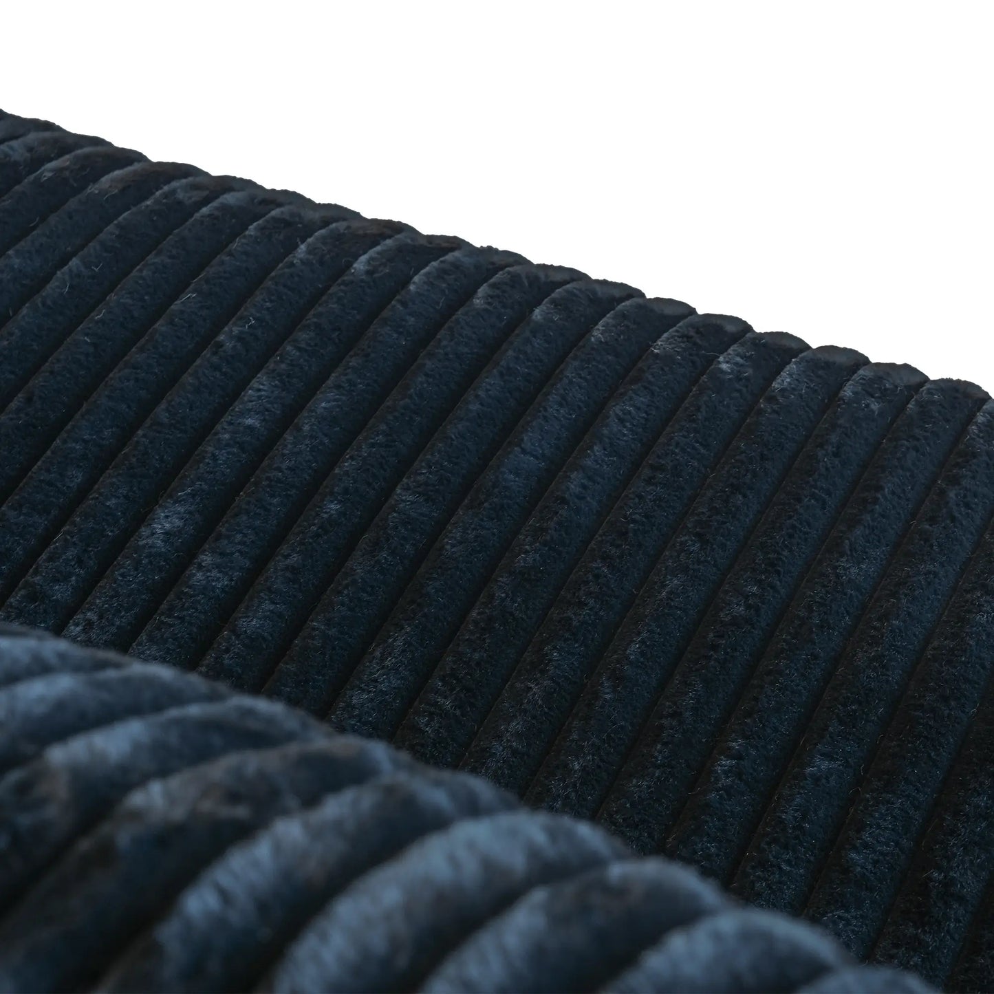 Sofás seccionales Deluxe Classic Cloud | Seccionales en forma de U de 5 piezas de tela afelpada negra, 3 plazas