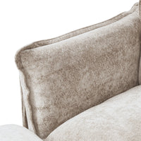 Deluxe Urban Cloud Sectional Sofas | 6-Piece Velvet Brown U-Shaped Sectionals 4-Seater With 2 Ottomans