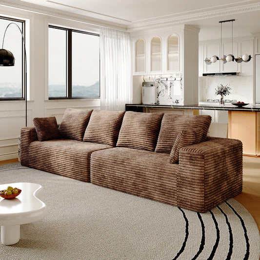 Sofás seccionales Matrix Nook | Loveseats de 2 piezas en pana marrón