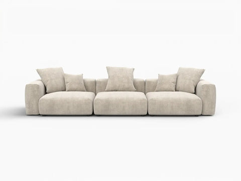 Matrix Modern Modular Sofas Covers | Corduroy Beige Sofa Cover for 3-Seater
