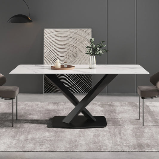 71 White Gloss Rectangular With Straight Edge_4