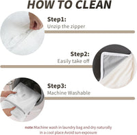 Deluxe Slope Cloud Sectional Sofas | 3-Piece Linen White Chaise Sectionals 80" Modular Design 2-seaters