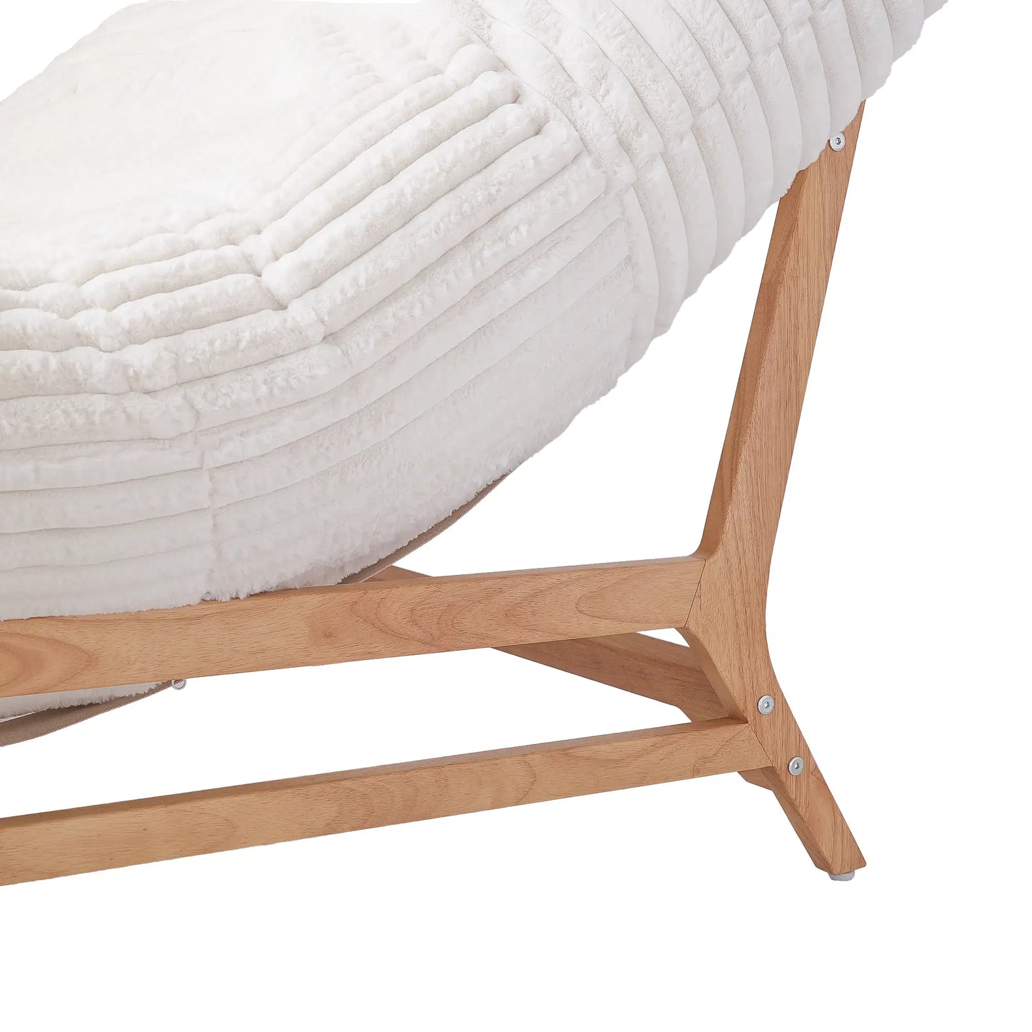 Pillow Lazy Sofas | 47-Inch Plush Pillow Accent Chair Solid Wood Frame - Beige