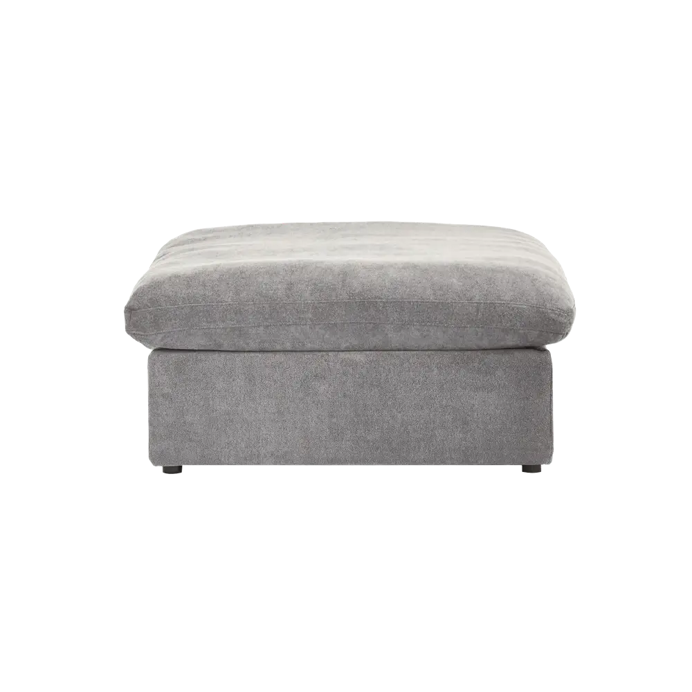 Deluxe Premium Cloud Sectional Sofas | Cotton and Linen Light Grey Ottomans 40" Removable & Washable Covers