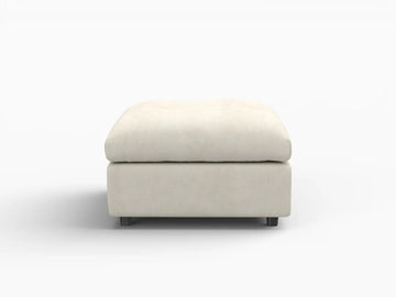 Fundas de sofá seccional Lounge Cloud | Funda de sofá chenilla mezcla de lino beige con 1 otomana