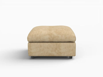 Fundas de sofá seccional Lounge Cloud | Funda de sofá chenilla mezcla lino color caqui con 1 otomana