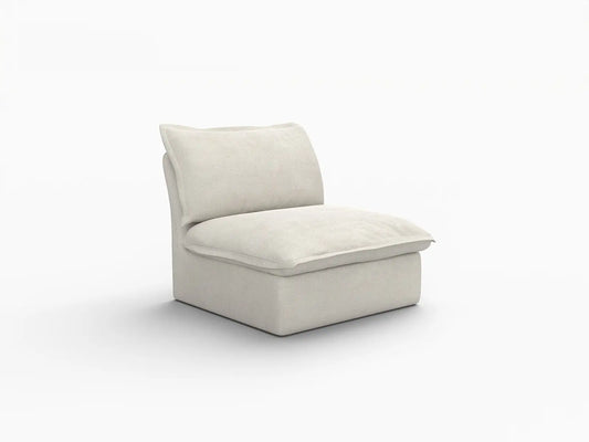 Deluxe Linen Cloud Sectional Sofas Covers | Beige Cotton Linen Sofa Cover for Middle Seat