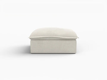 Fundas de lino de lujo para sofás seccionales Cloud | Funda de algodón y lino beige para sofá otomano