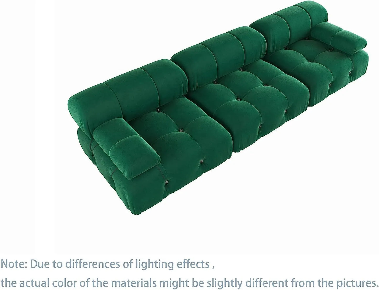 Matrix Minimalist Modular Sofas | Green Velvet Couch Sectionals 3-seaters