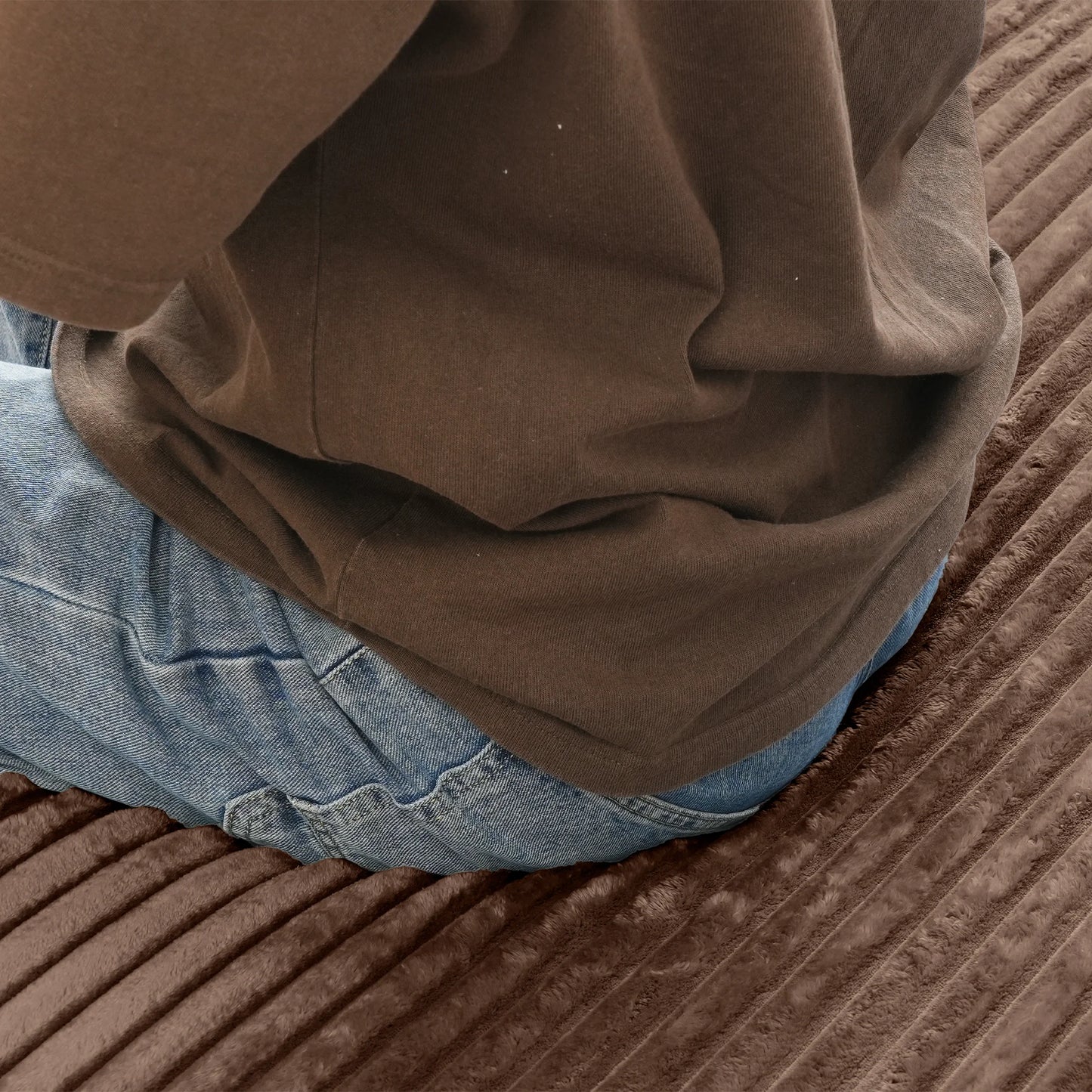 Sofás seccionales Matrix Nook | Sofás seccionales en forma de L de 2 piezas en pana marrón de 2 plazas