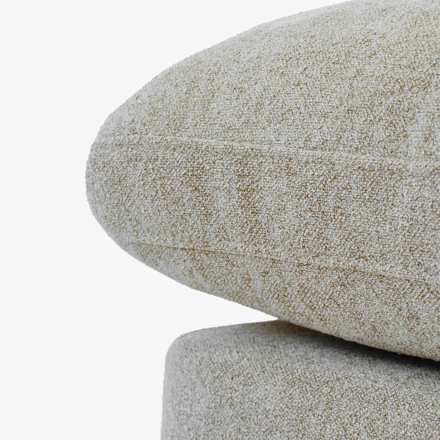 Deluxe Premium Cloud Sectional Sofas | Cotton and Linen Khaki Ottomans 40" Removable & Washable Covers