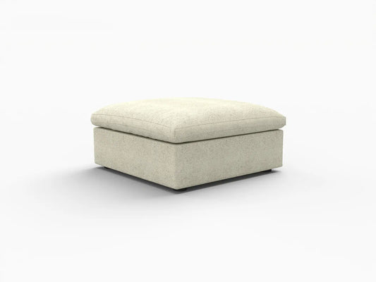 WJS Home 1 Piece Cotton and Linen Khaki Ottomans 40 Removable _ Washable Covers_5