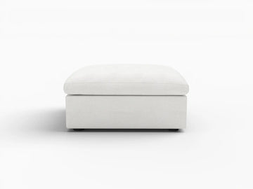 Fundas de sofá seccional Deluxe Premium Cloud | Funda de sofá de algodón y lino blanca para otomana