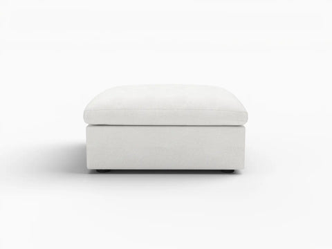 Deluxe Premium Cloud Sectional Sofas Covers | White Cotton and Linen Sofa Cover for Ottoman