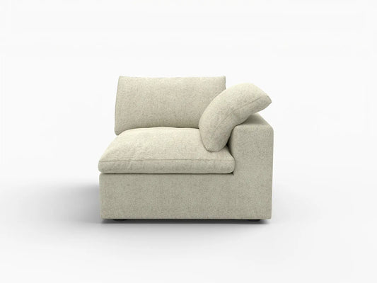 WJS Home 1 Piece Khaki Cotton and Linen Armless Single Sofa 1 Seater_4