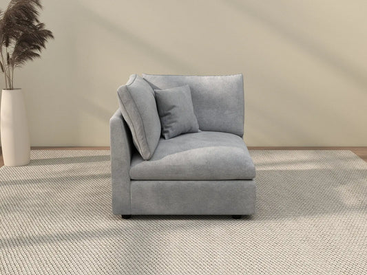 Sofás seccionales Deluxe Slope Cloud | Sofá individual de lino negro de una pieza, 101 cm, respaldo ajustable y cojines, monoplaza