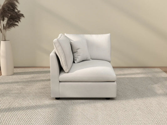 Sofás seccionales Deluxe Slope Cloud | Sofá individual de lino negro de una pieza, 101 cm, respaldo ajustable y cojines, monoplaza