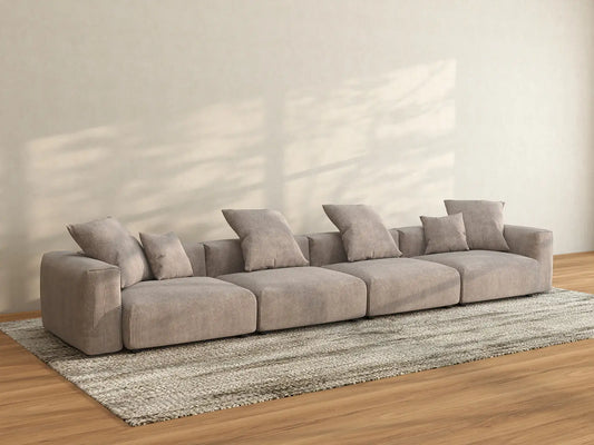 WJS Home 4 PieceBrownCorduroyCouchSectionals4 Seater_3