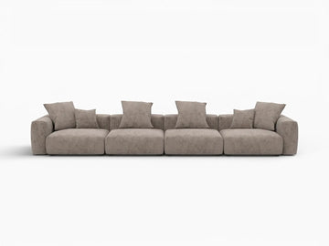 Matrix Modern Modular Sofas Covers | Modern Brown Corduroy Sofa Cover for 4-Seater