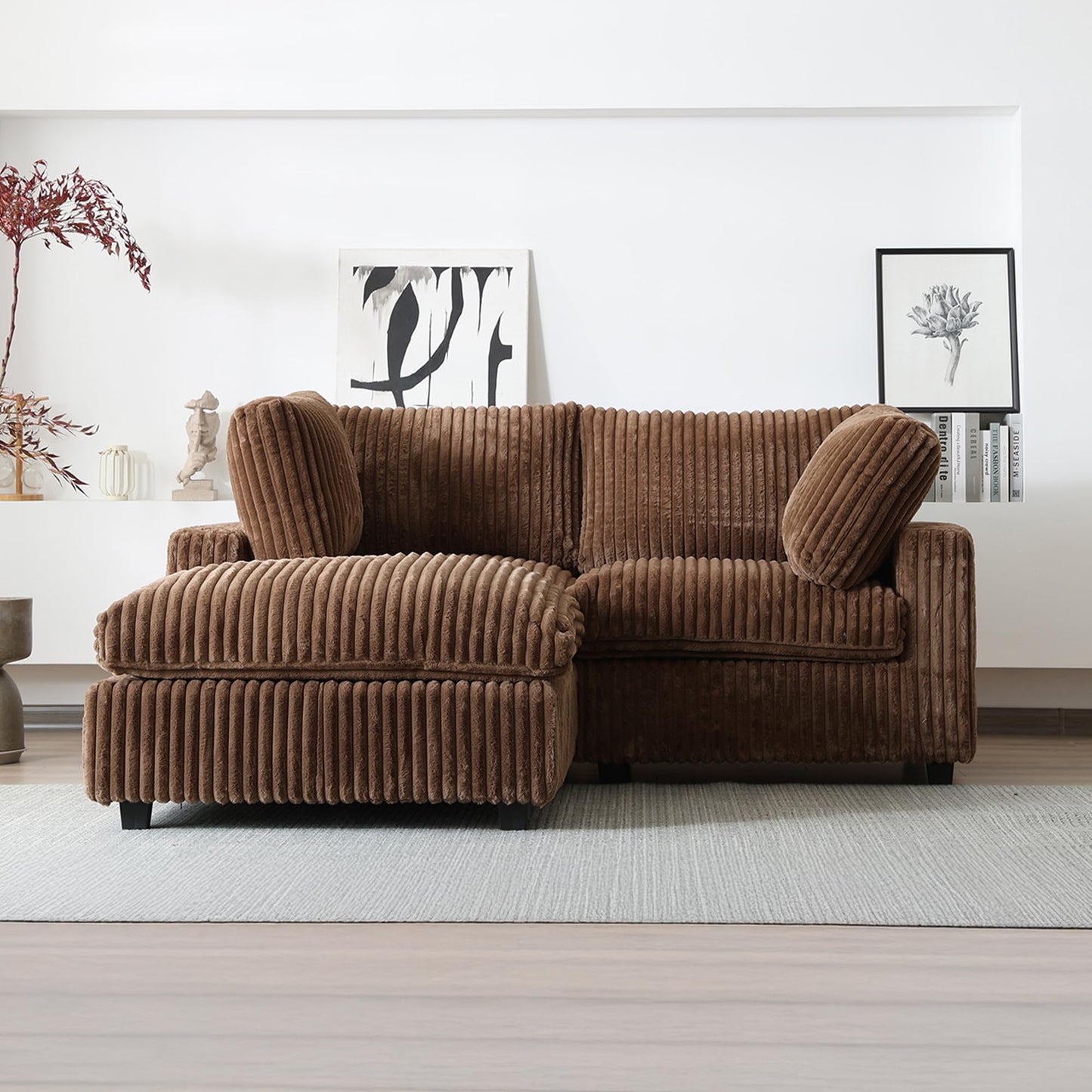 Cloud Couch Modular Sectional Sofa,157" Oversized U Shaped Couch with Ottoman,6 Seater Convertible Sofa,Comfy Plush Couches for Living Room,Covers Washable&Replaceable (White)
