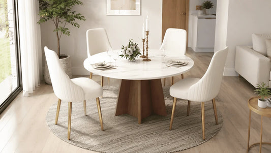 A picture of round dining table for small apartment dining room