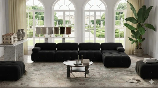 Black Mario Bellini Sofa Dupe