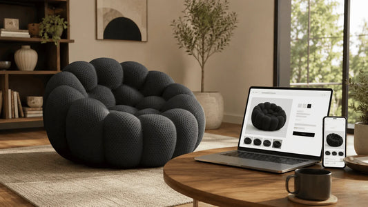Buying a frameless couch online for a modern living room
