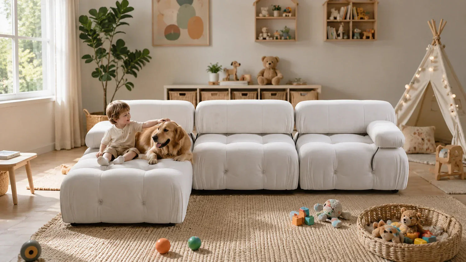 Is a Modular Tufted Sofa Worth It for Pets or Kids?
