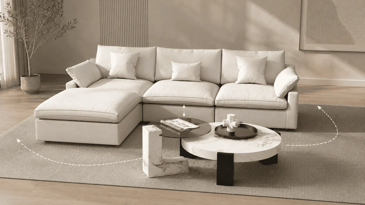 What Coffee Table Works Best with a L-Shaped Couch?