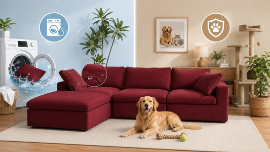 Washable Sofa vs Pet-Proof Sofa comparison for pet owners choosing a pet-friendly couch