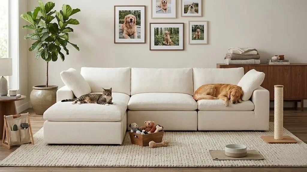 What Are the Best Sofa Types for Homes With Cats and Dogs?