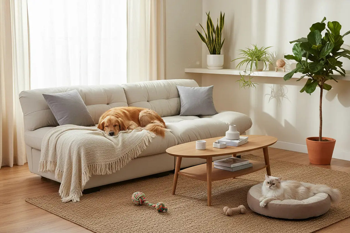 what is the best pet friendly couch material | WJS Home