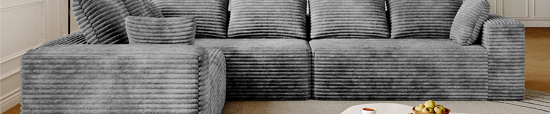 Ribbed Sectional Sofa