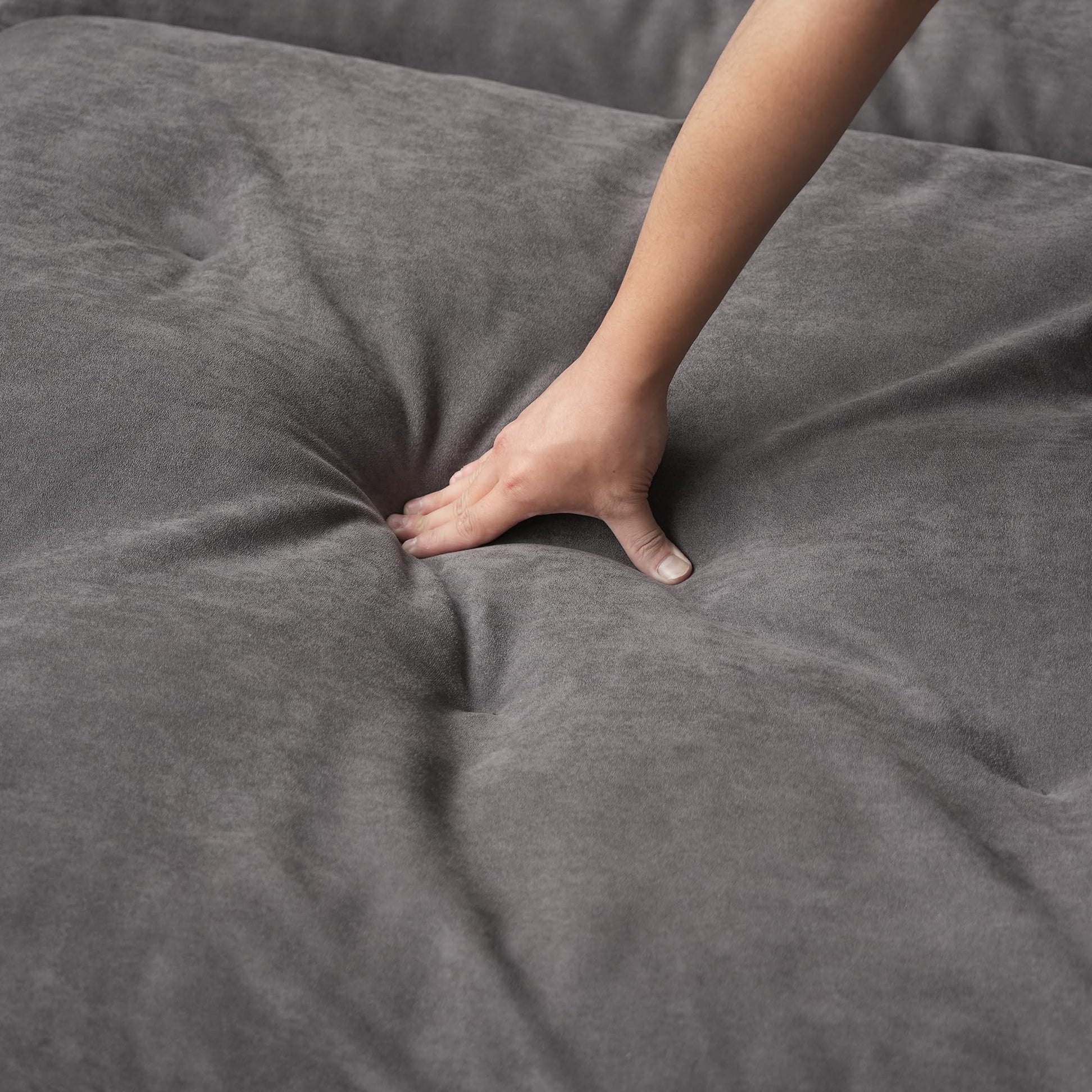 Cloud Modular Sectional Sofa, Luxury Velvet Couch Sofas for Living Room,74inch Corner Seater